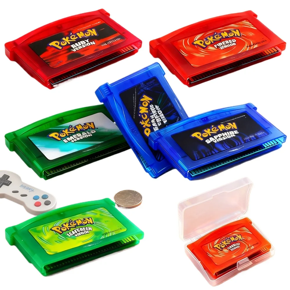 Pokemon Spielkarte USA/ITA/NOE/FRA/EUR/ESP Videospiel-Kassette Pokemon-Serie Emerald FireRed LeafGreen Ruby Sapphire für GBA/SP