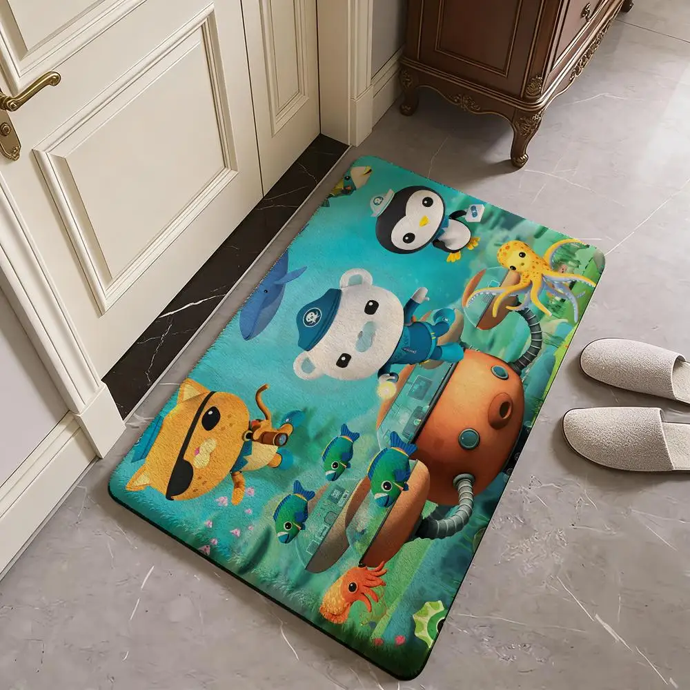 Anime The Octonauts Bodenmatte, Flanell-Fußmatte, rutschfest, saugfähig, waschbar, für den Innenbereich Image