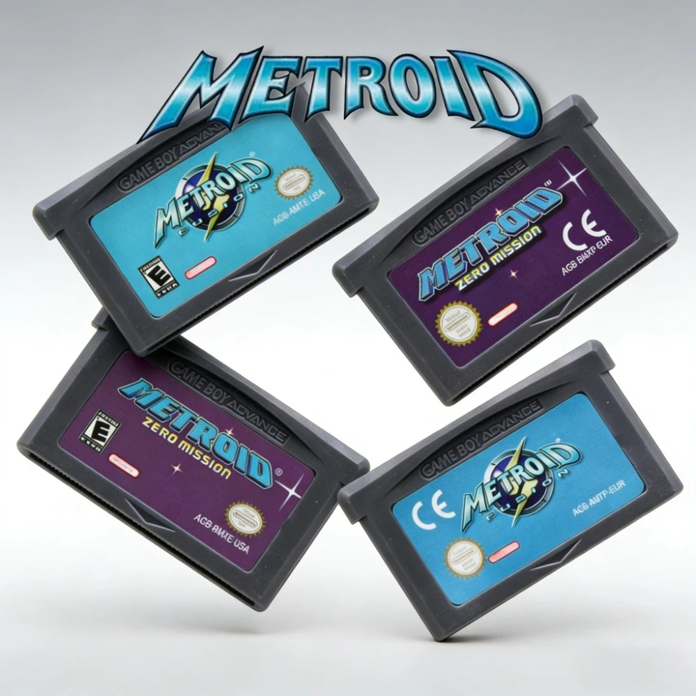 Metroid Series GBA Game 32-bit Video Game Cartridge Console Card Fusion Zero Mission for GBA NDS USA EUR Version