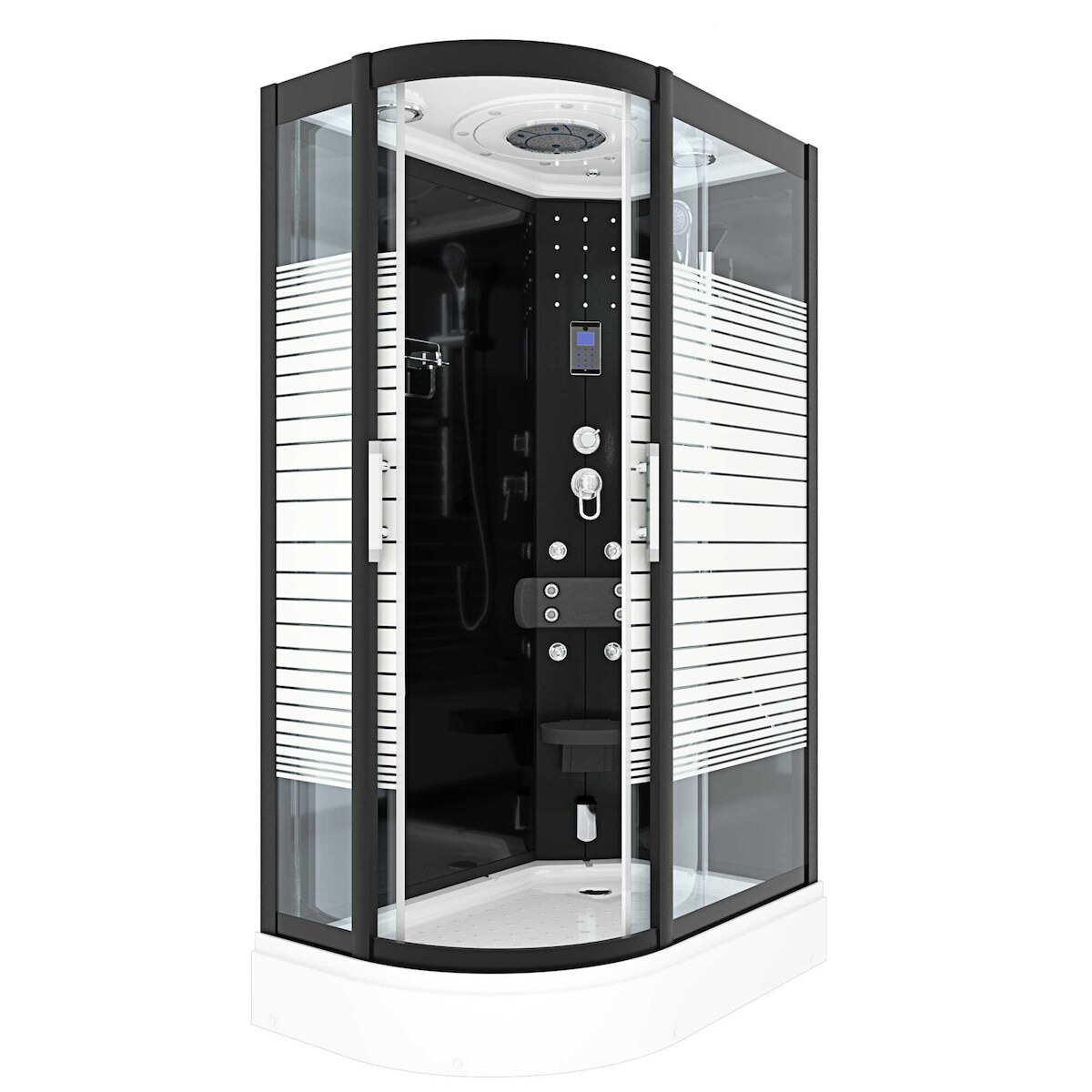 AcquaVapore Dusche Duschkabine D30-73M2L-EC Duschtempel Sauna 120x80 cm MIT 2K Scheiben Versiegelung Image