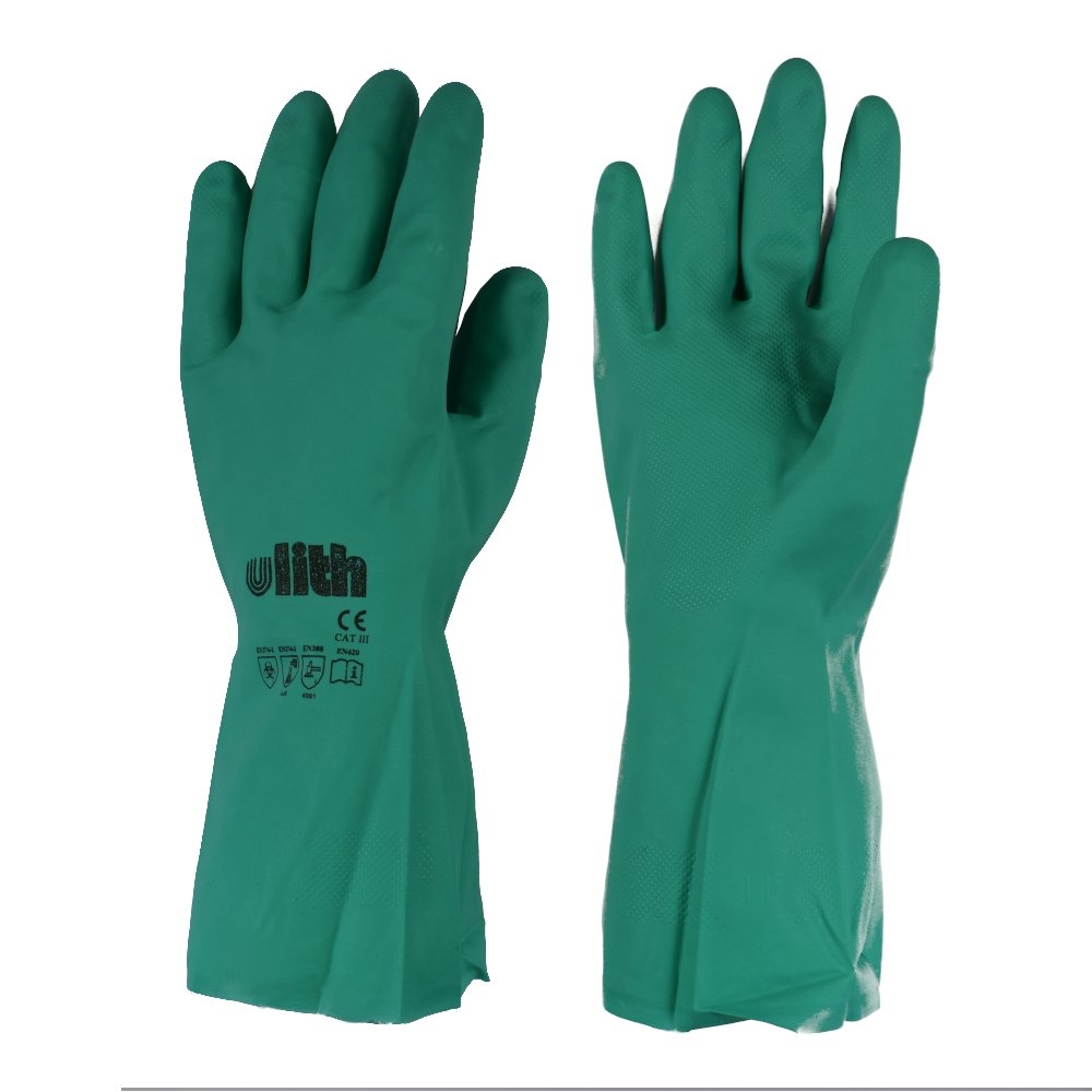 Industriehandschuhe Nitril-Kautschuk Gr. XL/10 grün Image