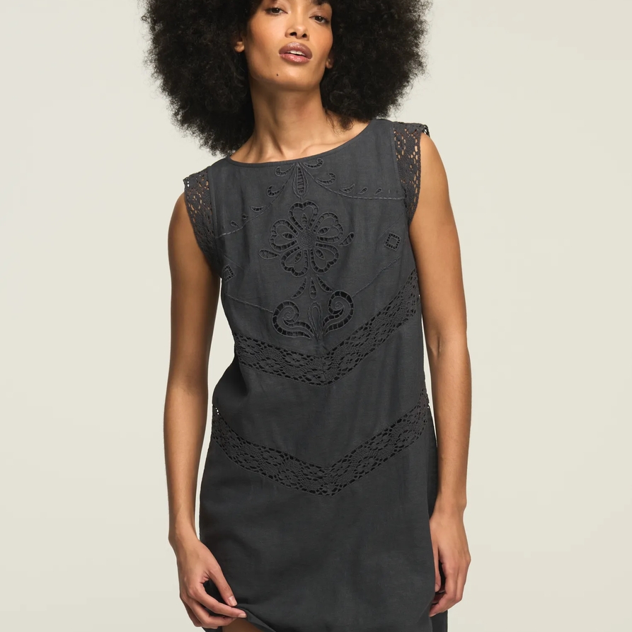 Lucky Brand Schiffli Shift Dress - Women's Clothing Dresses in Ombre Blue, Size XS