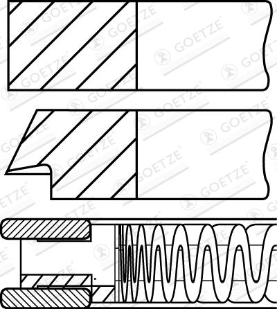 GOETZE ENGINE Kolbenringsatz 0842780700 Image