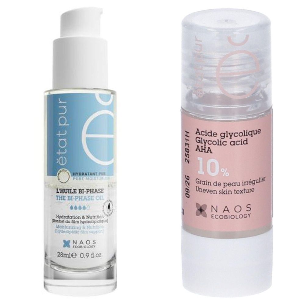 Etat Pur Acido Glicolico 10% 15ml + The Bi Phase Olio Bifasico Viso Co