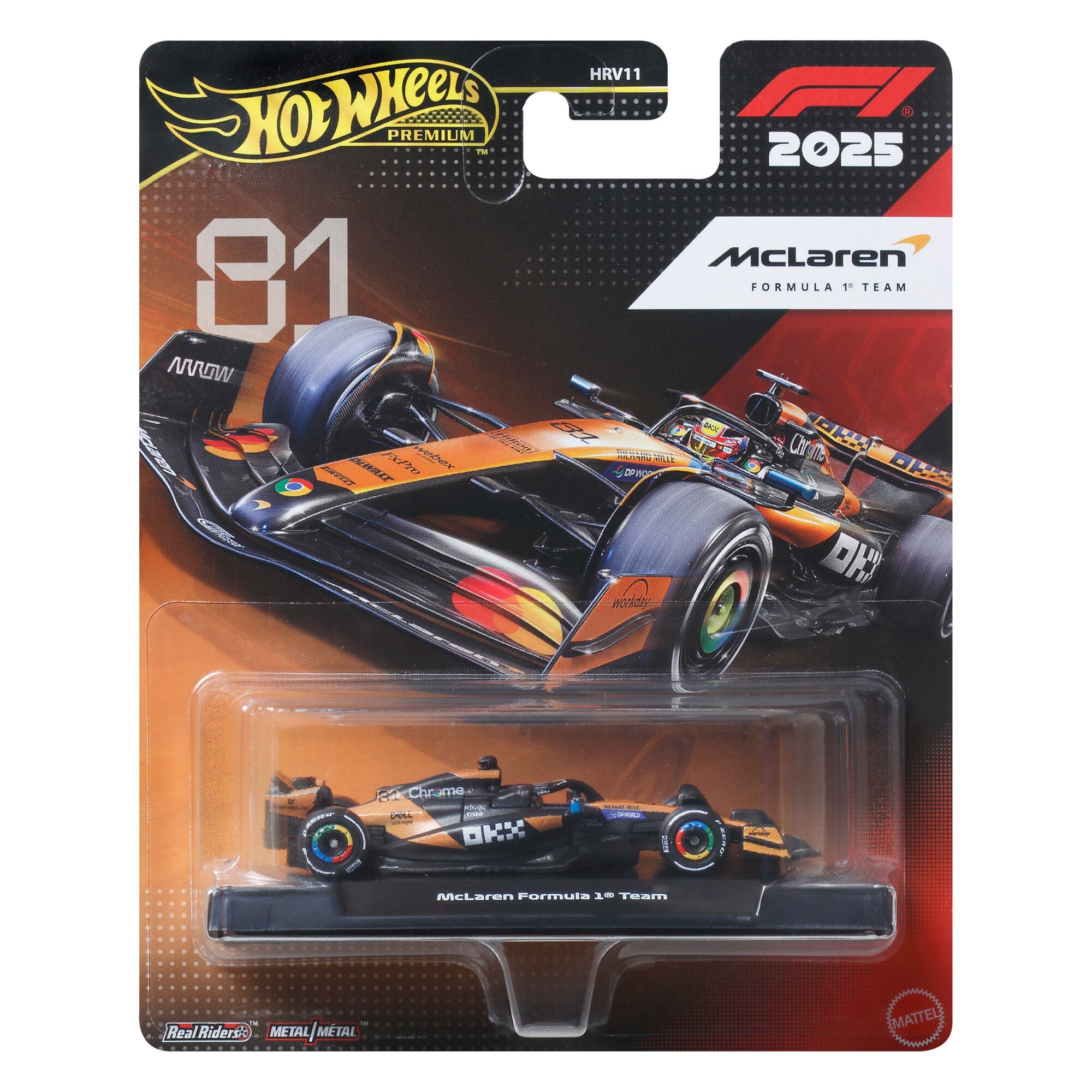 Voiture Hot Wheels Premium McLaren Oscar Piastri n° 81