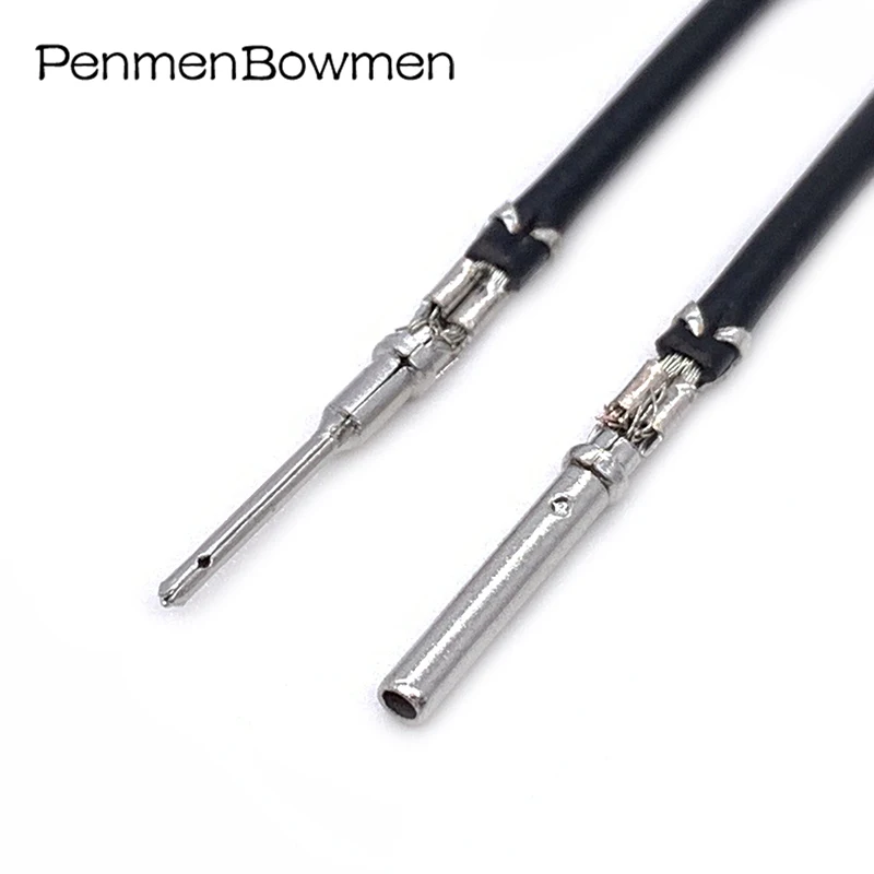 10 Stück 1,0mm DTM Crimpklemmen Kabelverbinder für Autoelektronik mit Kabelstiften 3-1447221-4 Einsatzfeder Runde Stecker-Buchsen-Verbinder Image