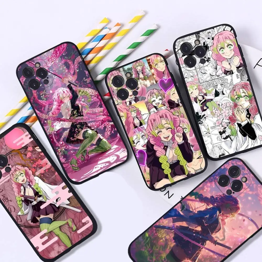 Anime Demon Slayer Kanroji Mitsuri Handyhülle Silikon weich für iPhone 16 15 14 13 12 11 Pro Mini XS MAX Plus X Cover Image