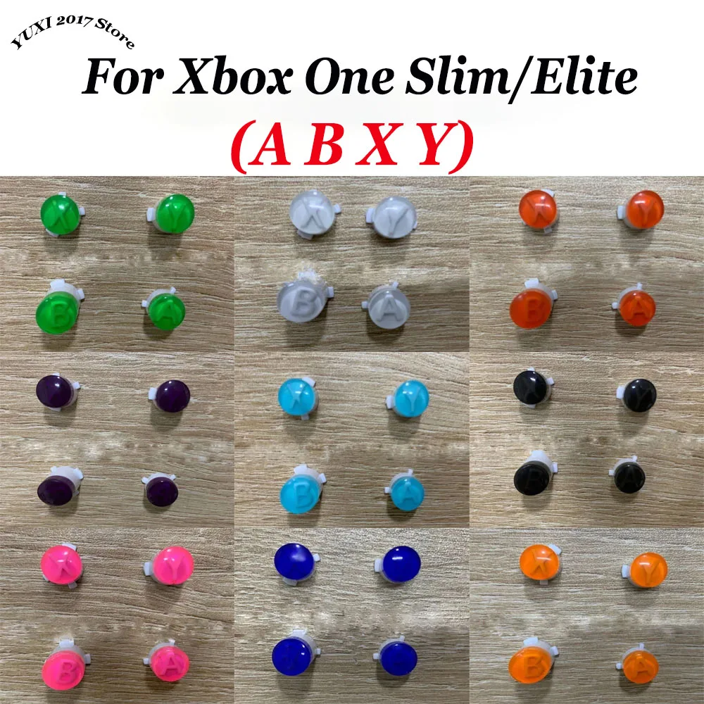 1/2 Sets Ersatz-ABXY-Tasten für Xbox One Slim/Elite Controller Transparentes DIY-Mod-Kit Gamepad-Reparaturteile Zubehör Image