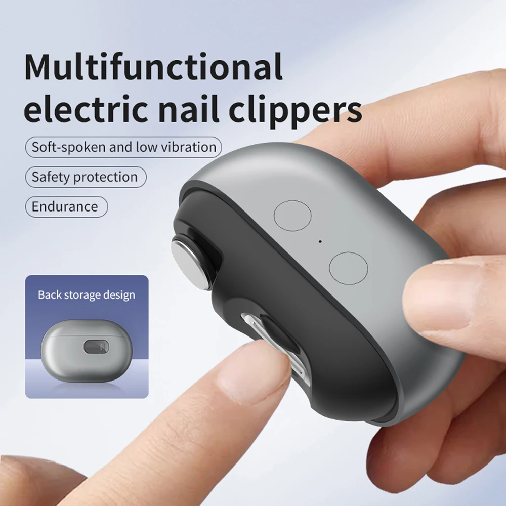Automatischer Nageltrimmer 2-in-1 Elektrischer Nagelknipser USB-Aufladbar Mini Praktisches Maniküre-Werkzeug Automatischer Nagelschärfer Image