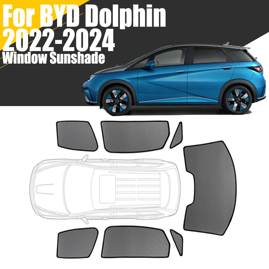 Kundenspezifischer magnetischer Autofenster-Sonnenschutz für BYD Dolphin 2021–2024, Vorhang, Netz-Frontscheibe 2022 2023 Image