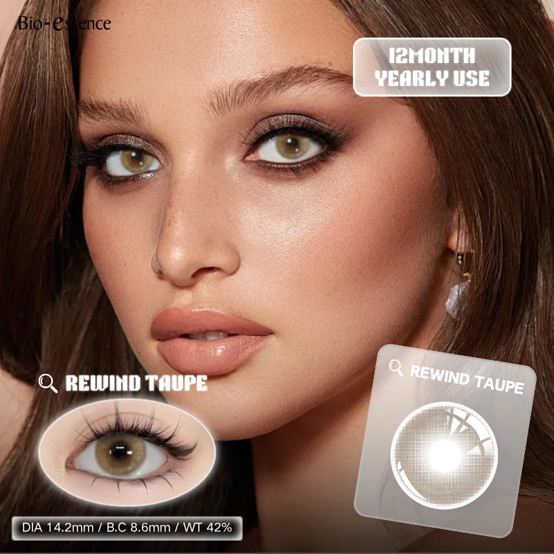 Bio-essence NEUE farbige Kontaktlinsen in Braun, Beauty Pupils Kosmetische Augenfarblinsen, Natürliche Graue Linsen, Iris Grüne Linsen, Blaue Augenlinsen Image