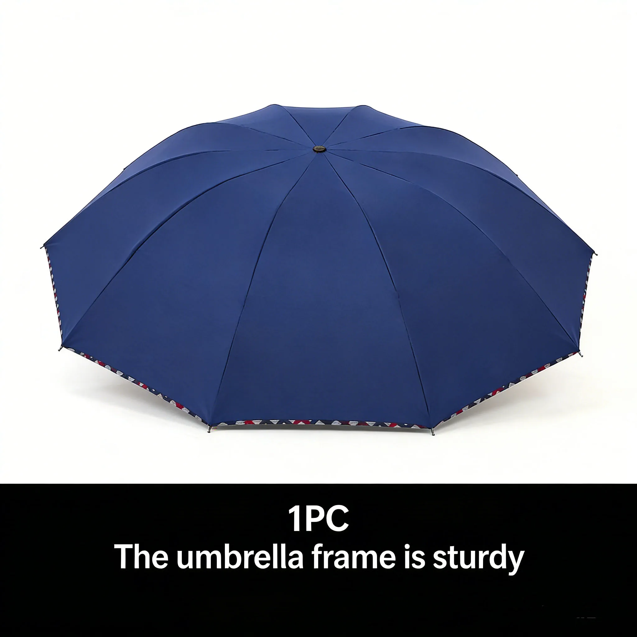 1 Stück Windfester Faltbarer Regenschirm, Verstärkter Sturmsicherer Wasserdichter Sonnenschirm, Leichtgewichtig für Männer und Frauen, Täglicher Weg zur Arbeit, Regenwetter, Outdoor Image