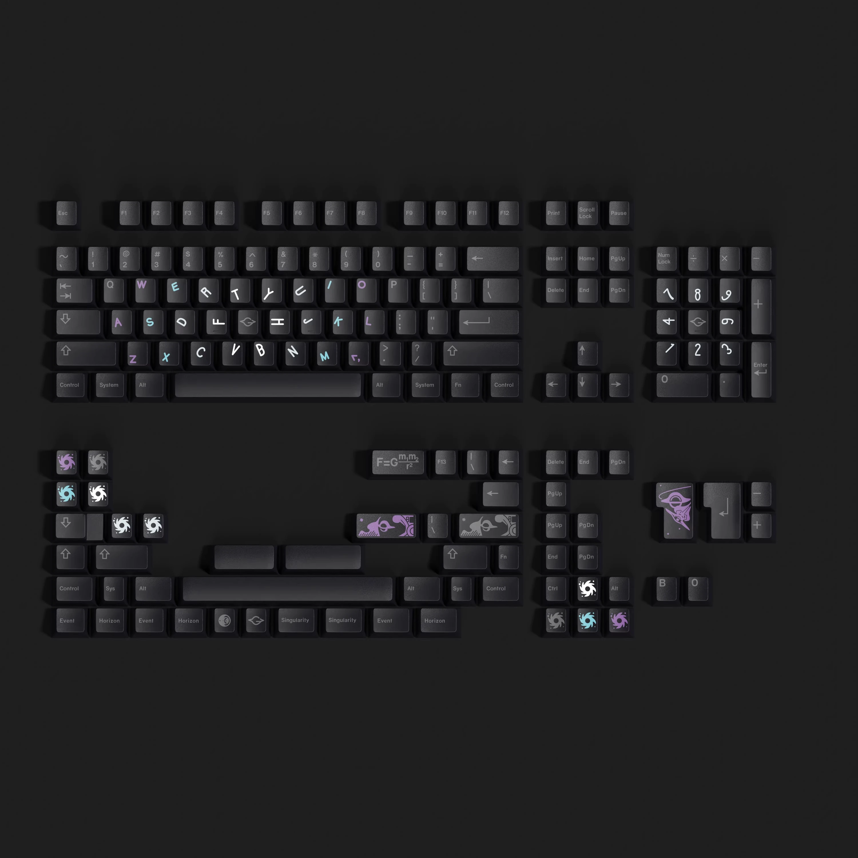 GMK Singularity Keycap 162/139 Tasten PBT Keycaps Cherry Profile DYE-SUB personalisiert für Cherry MX Switch mechanische Tastatur Image