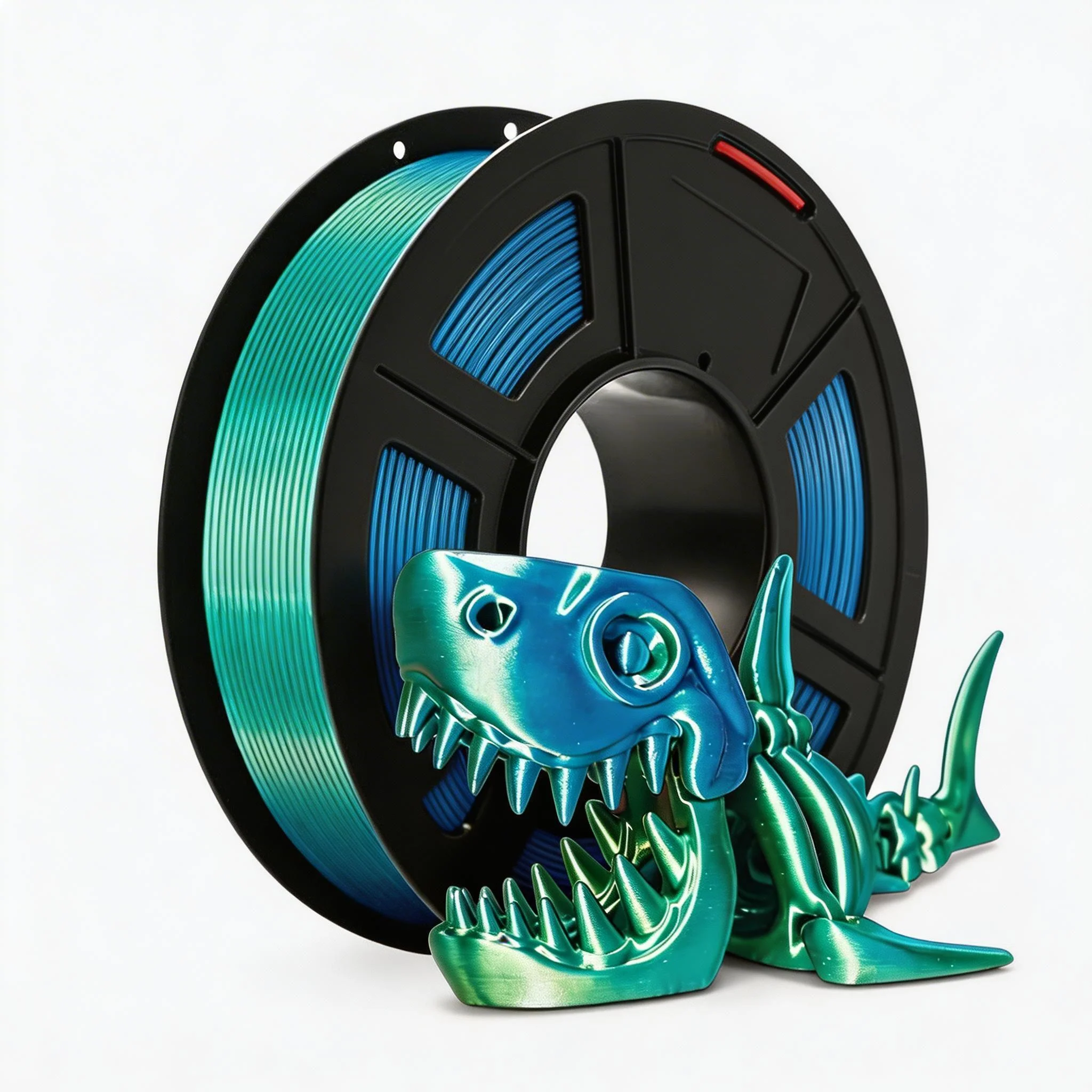 Seiden-Dual-Color-Blau-G-PLA-Filament 1,75 mm, glänzendes 3D-Drucker-Filament, Maßgenauigkeit +/- 0,05 mm, 250-G-Spule Image