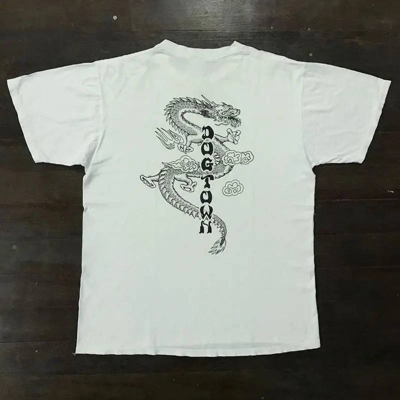 Dragon Hip-Hop Streetwear Kurzarm-Herren-T-Shirt - Hip-Hop High Street Heavyweight T-Shirt Trend