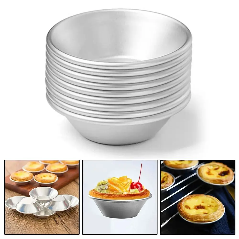 7 cm Kleine Ei Torte Form Aluminium Legierung Ei Torte Tasse Cupcake Küche Backform Mini Runde Backofen Pan gebäck Dessert Form