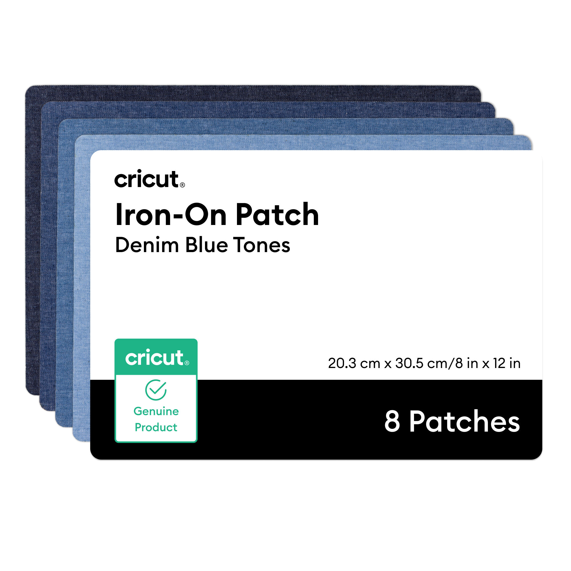 Cricut Iron-on Patch | Blue Denim Tones | 8 in x 12 in (8)
