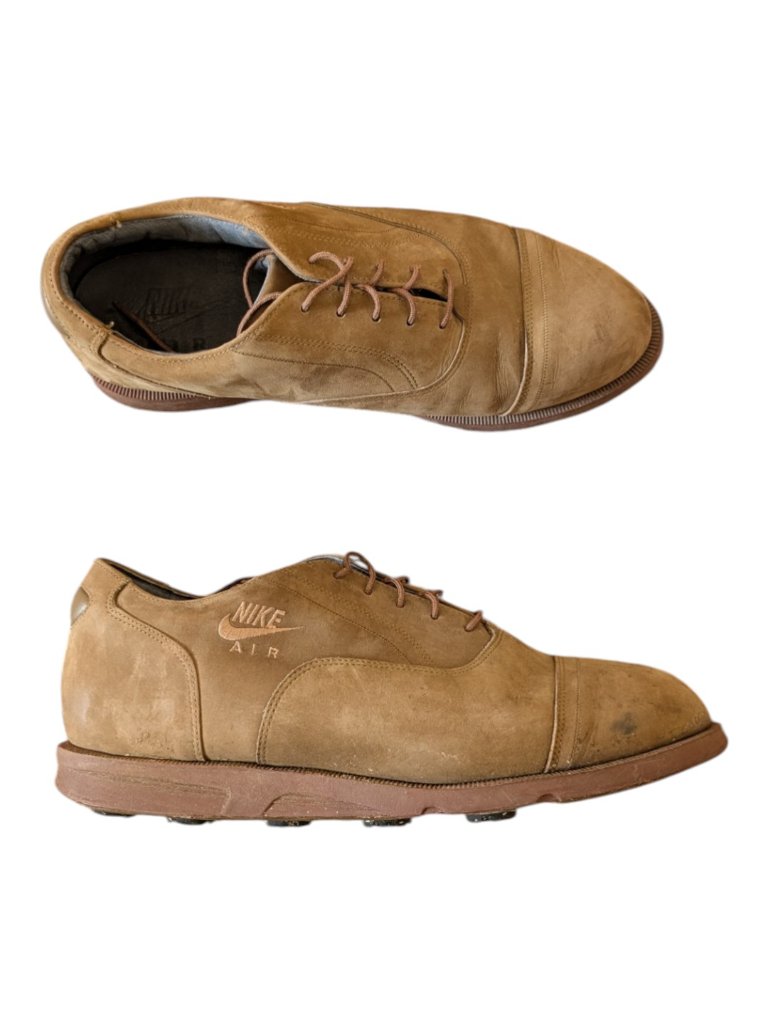 Nike Shoes | Vintage Nike Air Golf Suede Leather Spiked Shoes Men’s Size 9 Brown 90s Normcore | Color: Brown | Size: 9