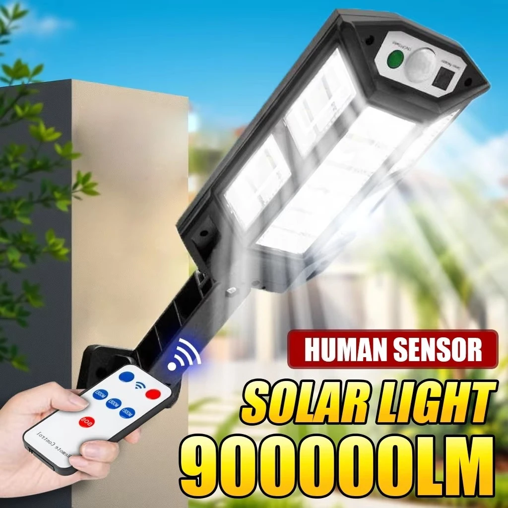 NOUVEAU 43SMD 60000LM Lampes solaires d'extérieur, lampe murale, lumière solaire à détecteur de mouvement, étanche, lampe solaire de jardin, lampe solaire de rue, lampe solaire d'extérieur