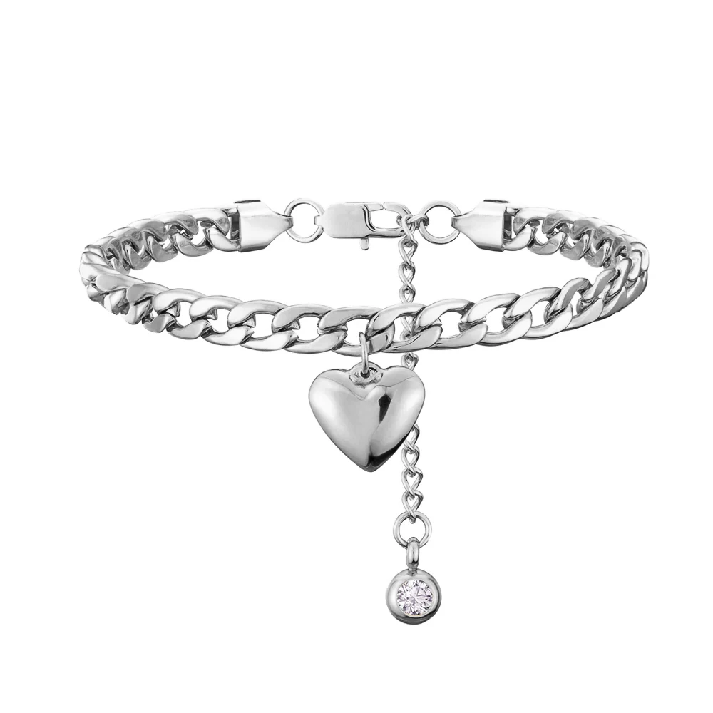 Fußkettchen Für Frauen Silber Farbe Edelstahl Cuban Link Ankle Armbänder Sommer Mode Bein Kette Strand Fuß Schmuck Knöchel Image