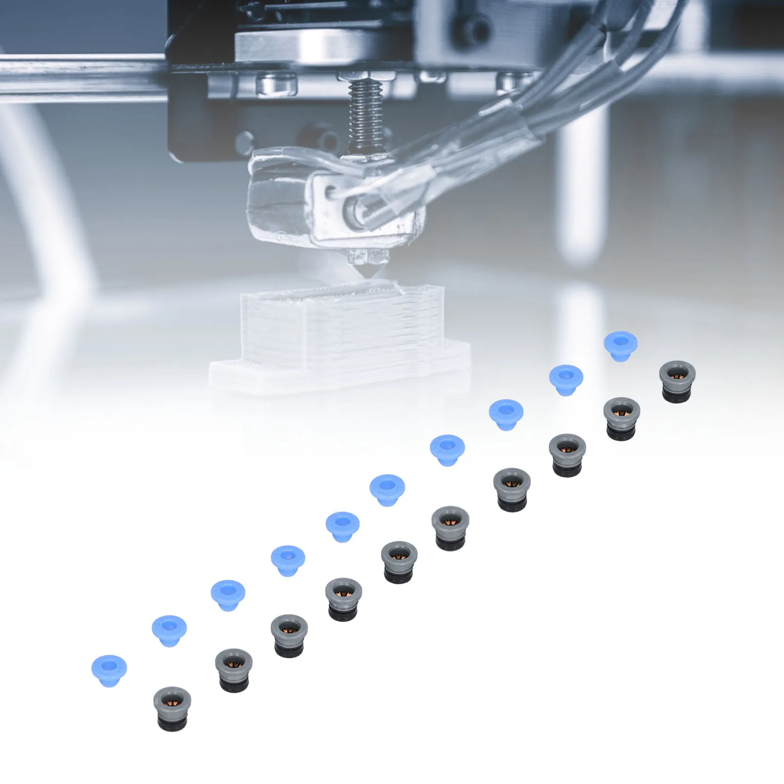 Pneumatischer Ventilanschluss, 10er-Set, pneumatischer Ventilanschlusskopf für VORON Extruder, 3D-Druckerzubehör, PTFE ECAS04 Image