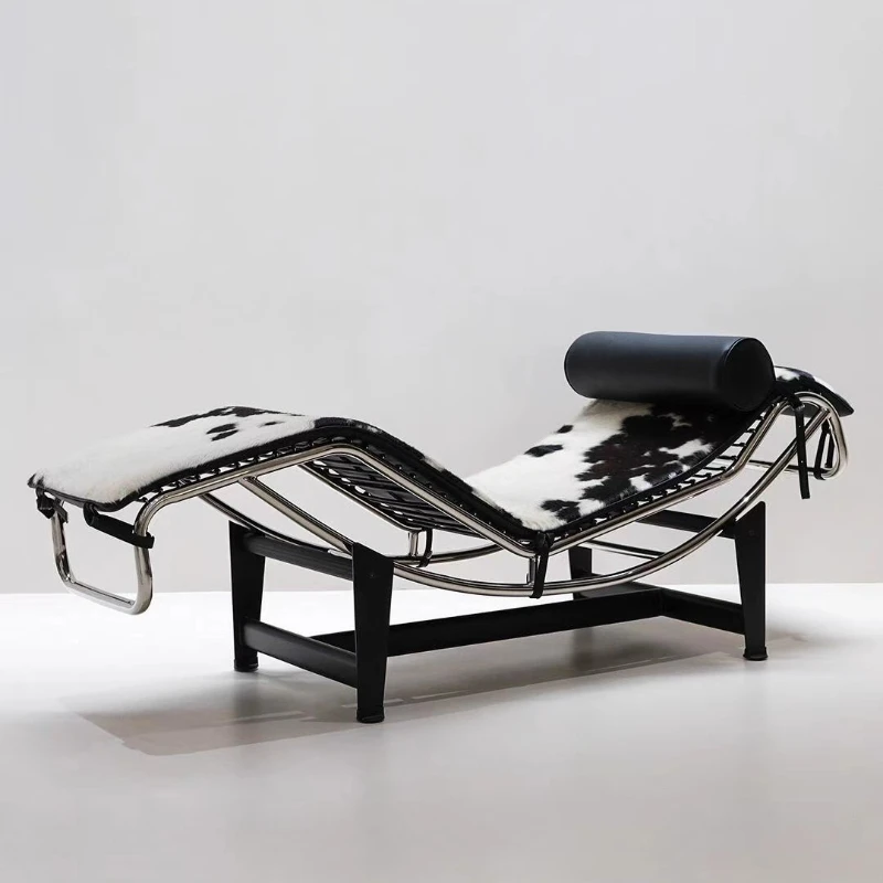 LC4 Lounge-Sessel Corbusier Klassischer Vintage-Ledersessel Designer-Wohnzimmer-Balkon-Freizeitsessel Bestseller Image