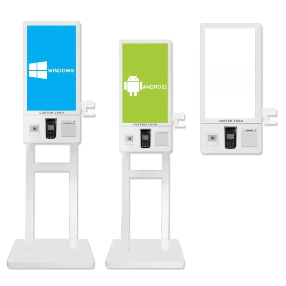 Touchscreen Bargeldloses POS-System 24'/27'/32' Selbstbedienungs-Bestell- und Zahlungs-Kioskautomat für Fast-Food-Restaurants Image