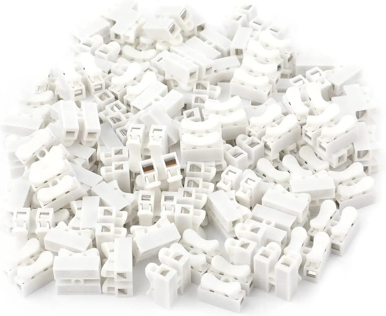 50 stücke Push Quick Wire Kabel ch2 Stecker 10a 220v 2 Pin Push-In feder belastete elektrische Steck verbinder für die Beleuchtung elektrisch Image