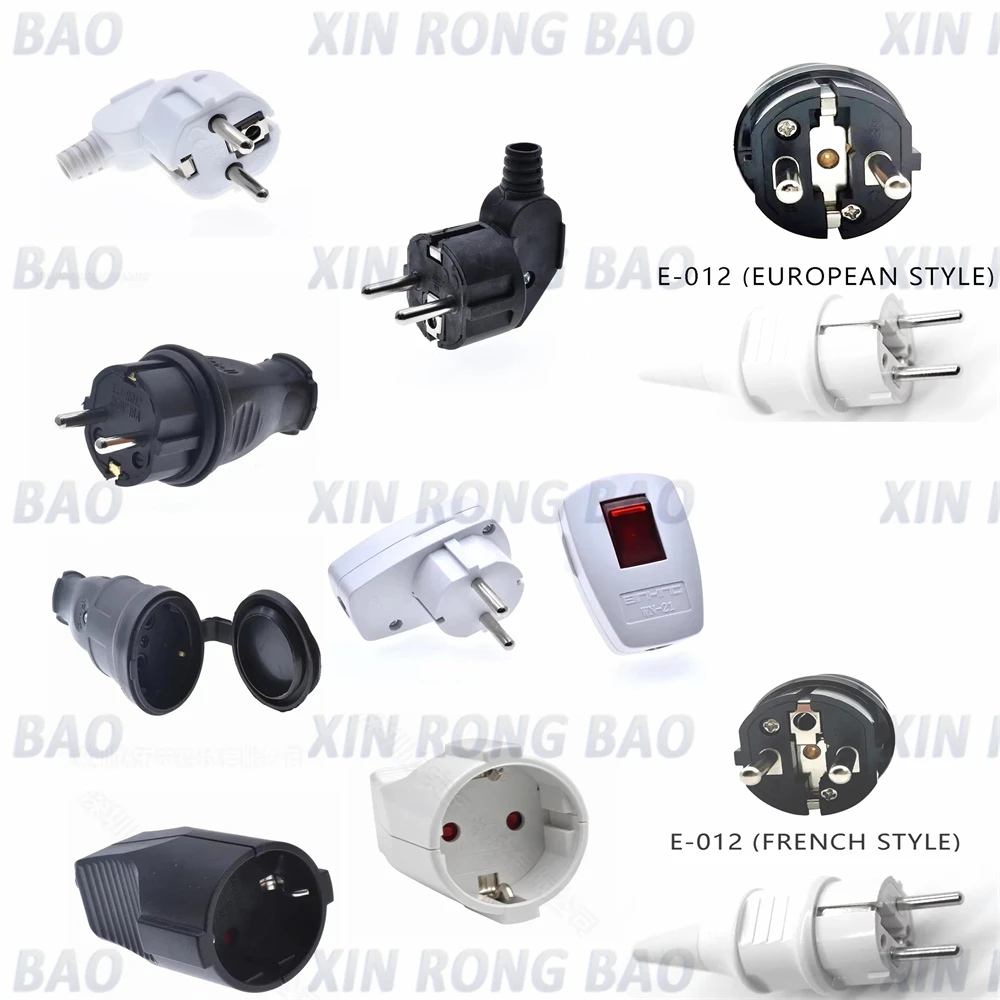 EU AC Power Adapter Buchse 16A 250V Stecker Kabel Elektrische Stecker Weiß Schwarz koreanische Stecker Konverter Adapter Abnehmbare stecker Image