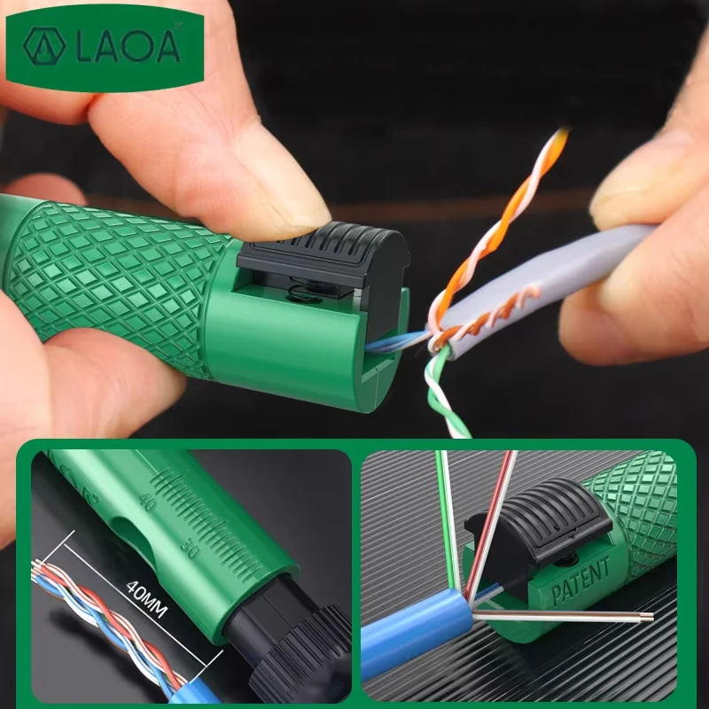 LAOA Network Cable Untwist Tool Engineer Straightener for Category 5 6 7 Crystal Cables Combing Wire Pair Separator