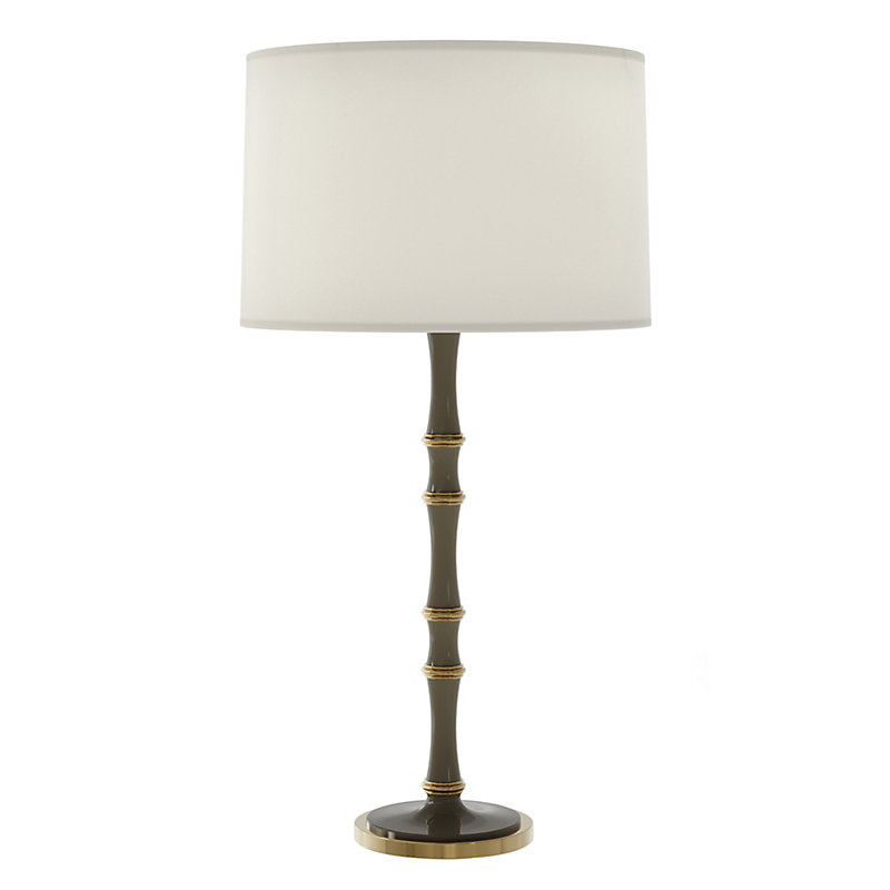 Iris Table Lamp - Taupe/Brass - Ballard Designs