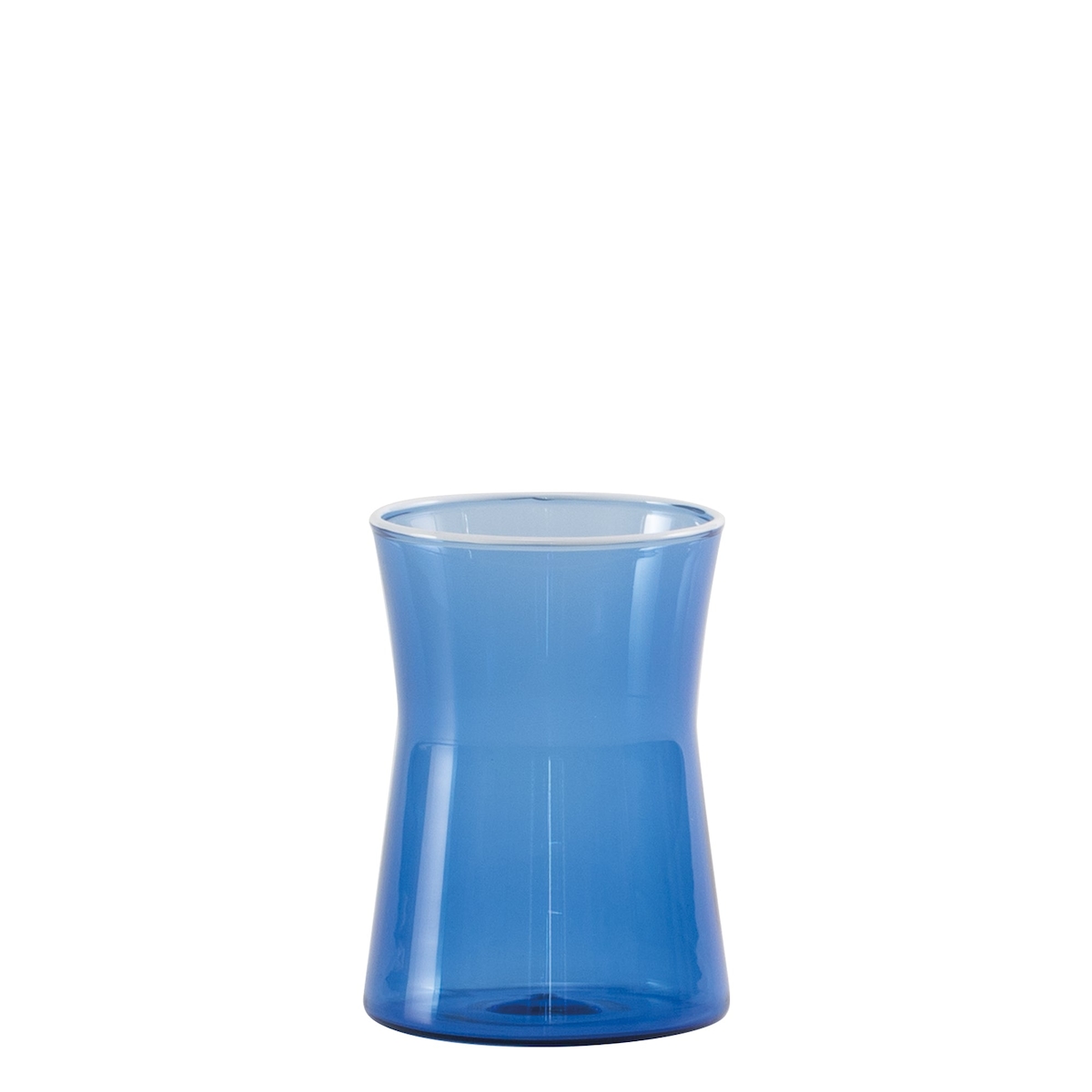 Zafferano 4er-Set Trinkgläser, edle Kollektion aus mundgeblasenem Borosilikatglas, blaue Farbe, elegantes geometrisches Design für stilvollen Tisch Image