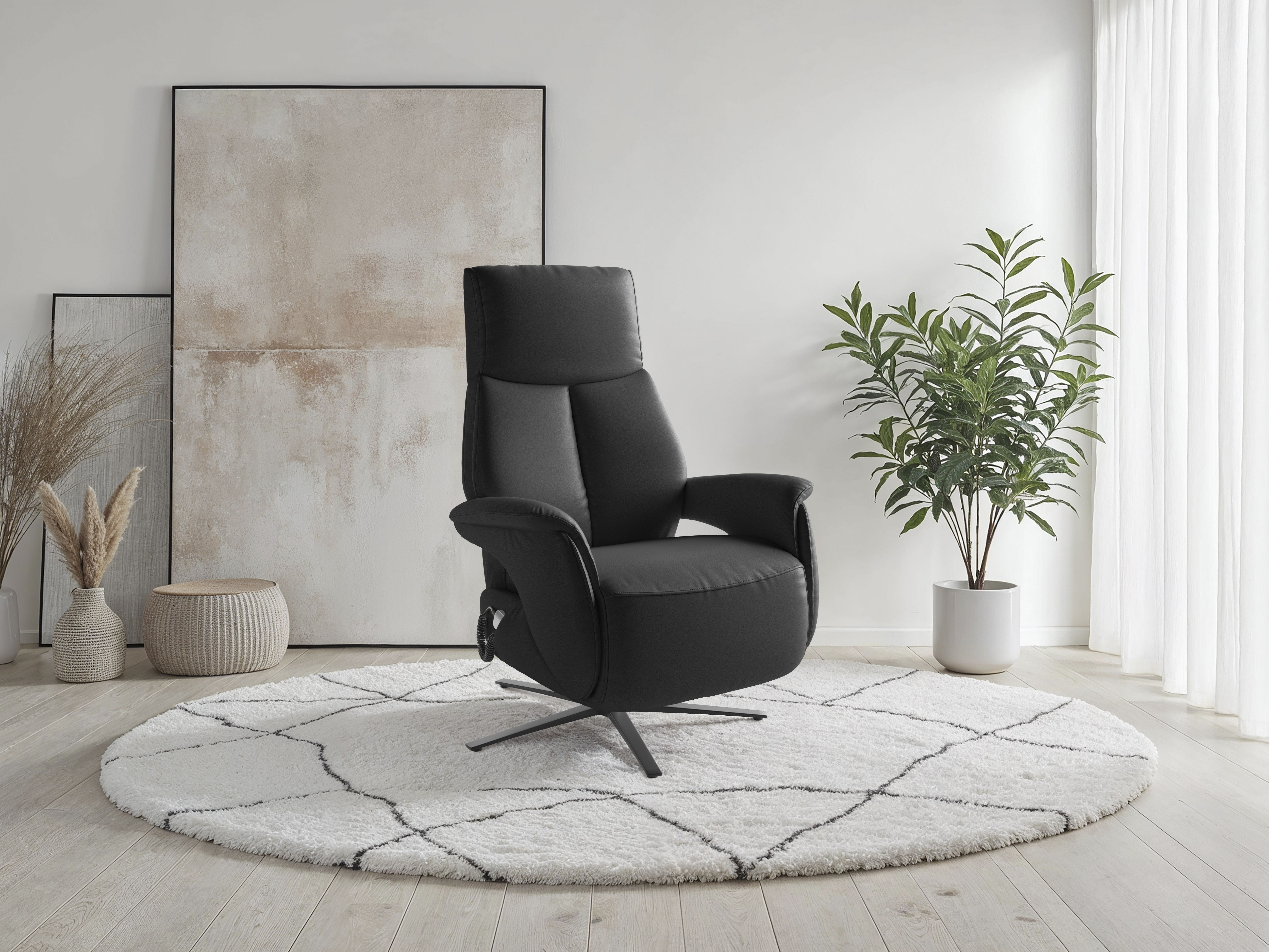 TV-Sessel SIT & MORE "TV Lazy", schwarz, B:75cm H:117cm T:85cm, Sessel, mit Herz-Waage-Positon und 3 Motoren Image