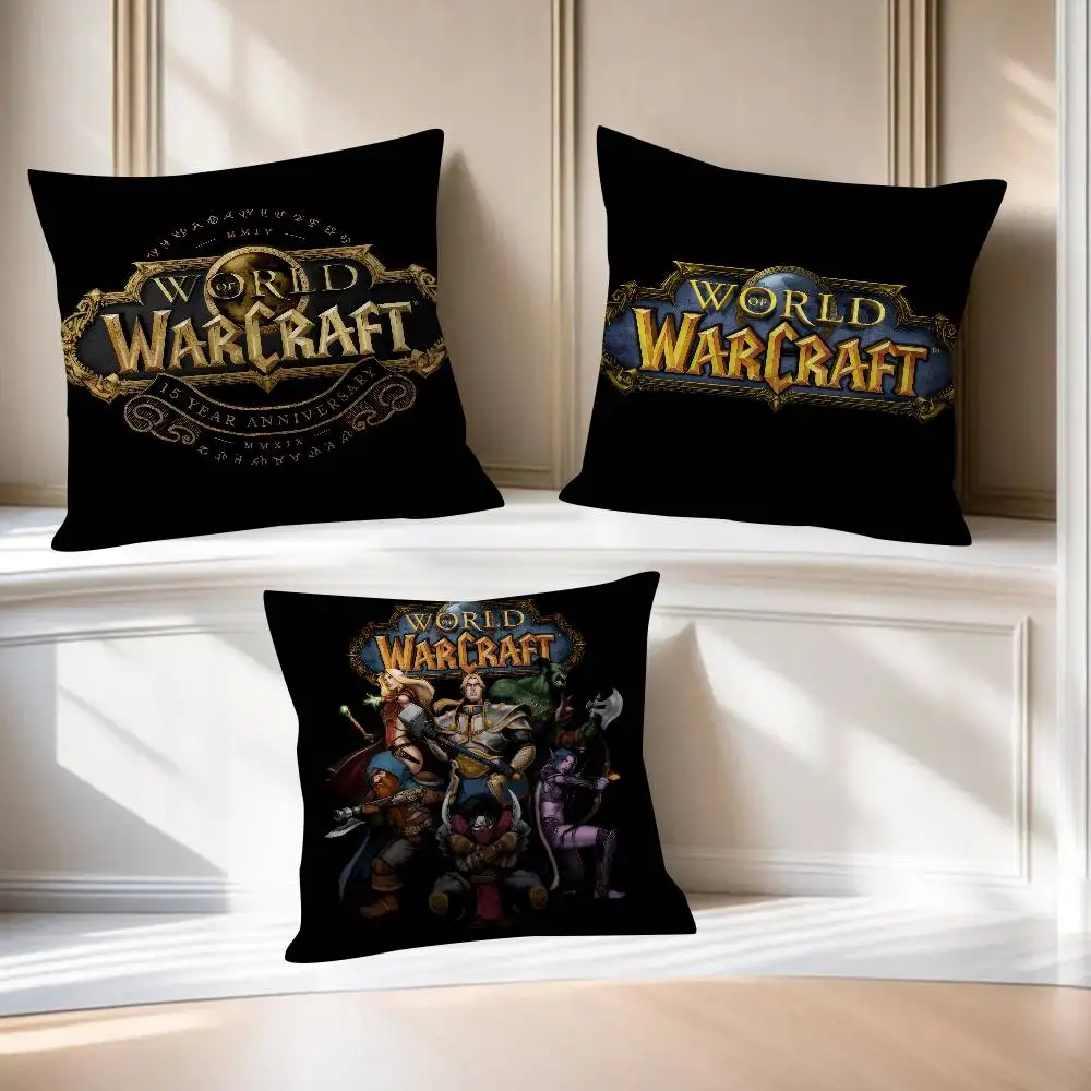 Kissenbezüge für Zuhause, Bettwäsche, dekorativer Kissenbezug, Hochzeit, superweicher Kissenbezug, World of Warcraft, heißes Videospiel Image