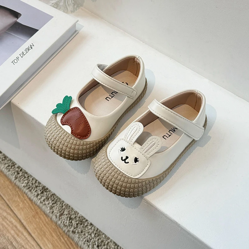 Baby Mary Janes Cartoon-Häschen Lustige Kinderschuhe mit Zehenkappe Bequeme Kinderschuhe Schuhe für Mädchen