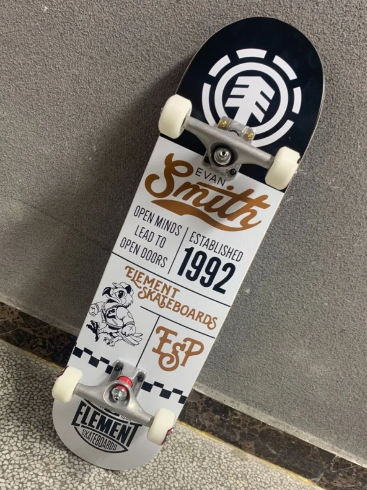 Skateboards Element Skateboard Longboard Komplett-Set Street Skateboard Double Kick Skateboard Komplett mit Ahorn-Deck und Doppelkonkav-Form