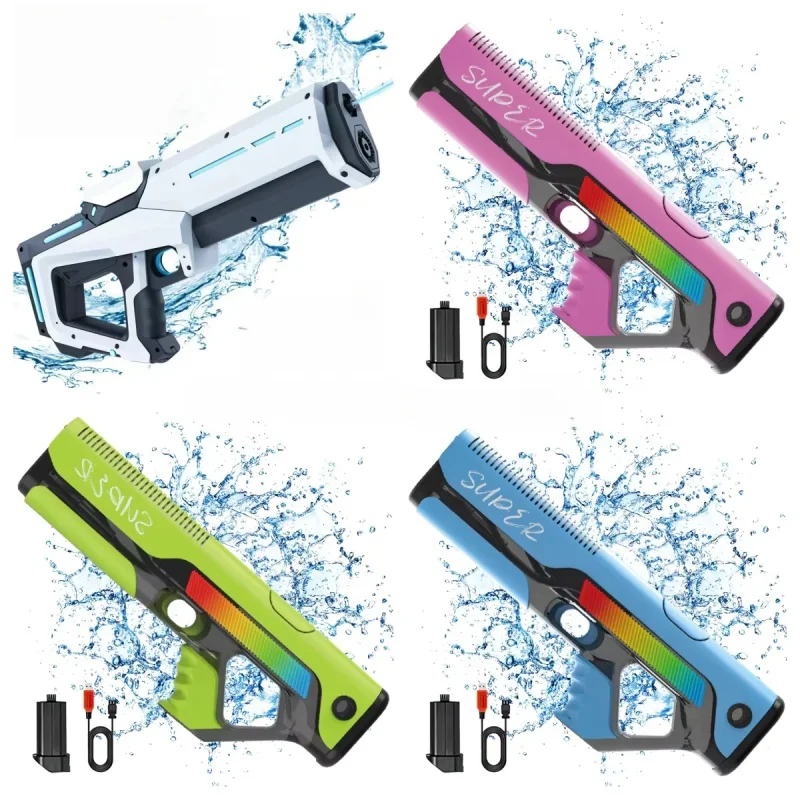 Elektrische Wasserpistole für Kinder mit Dauerfeuer und Automatischer Wasseraufnahme, Sommer-Outdoor-Spielzeug für Strand und Pool Image