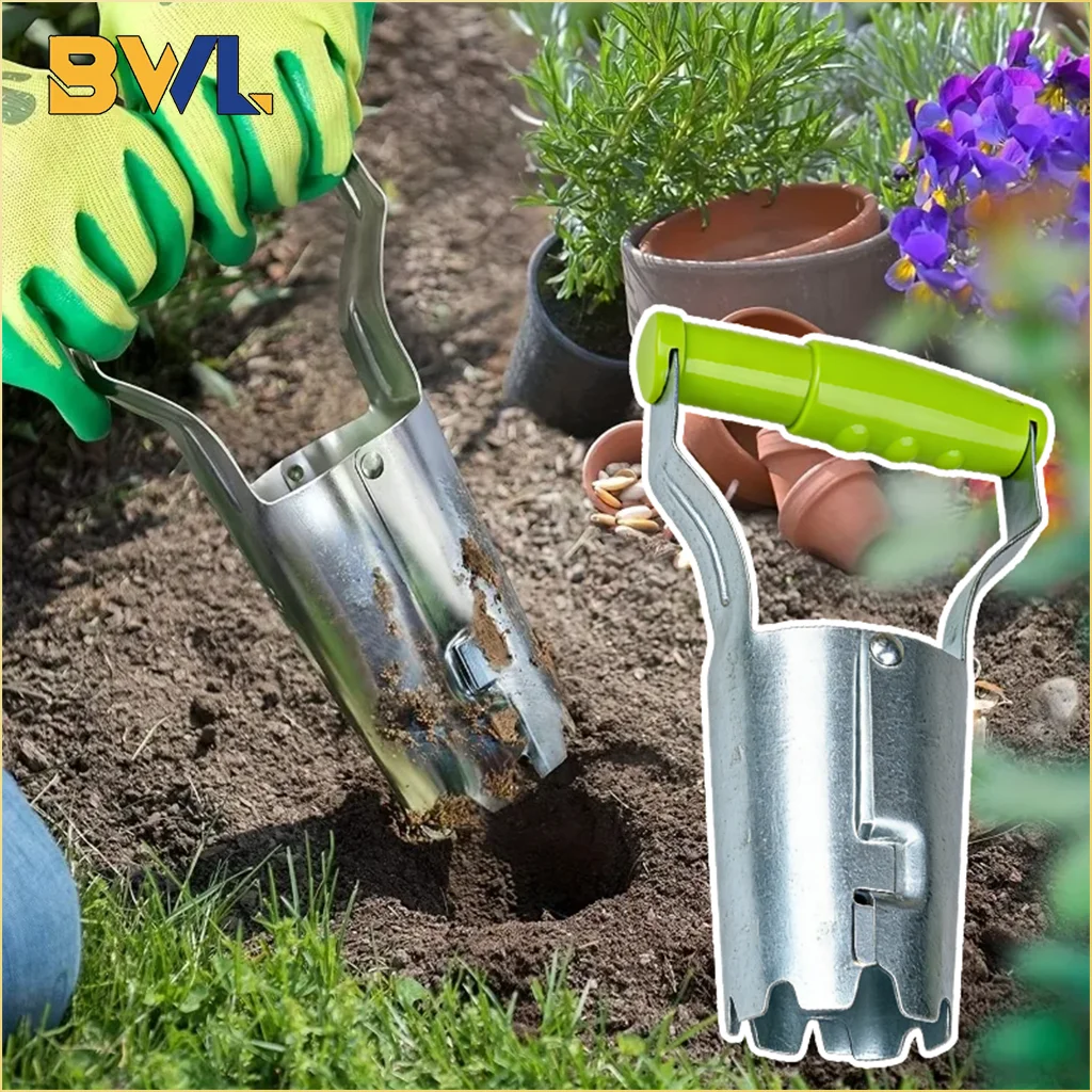 1-5 Stück Handgehaltener Setzlingspflanzer Gartenwerkzeug für Blumen- und Gemüsepflanzung, Lochbohren, Aussaat und Umpflanzung Image