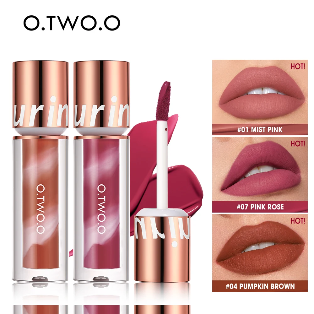 O.TWO.O rossetto lucidalabbra trucco 24 ore velluto impermeabile antiaderente tazza Nude Lip Tint rossetto liquido opaco a lunga durata