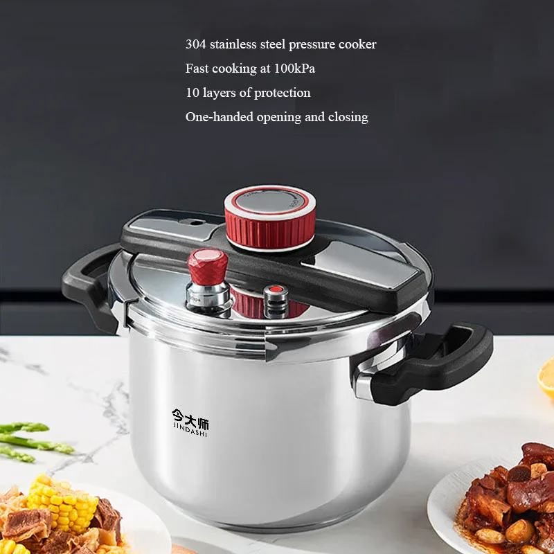 8L Schnellkochtopf 100 kPA Hochdruck-Schnellkochtopf Suppentopf Edelstahl druckbegrenzter explosionsgeschützter Schnellkochtopf Image