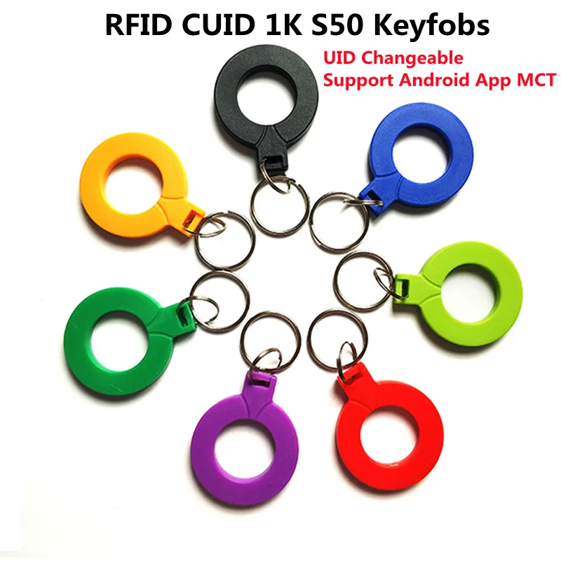 5/10 stücke Neue 13,56 MHZ Android App MCT CUID Veränderbar MF S50 1K IC Schlüssel Keyfobs Token tags NFC Klon Kopie Block 0 UID Beschreibbar Image