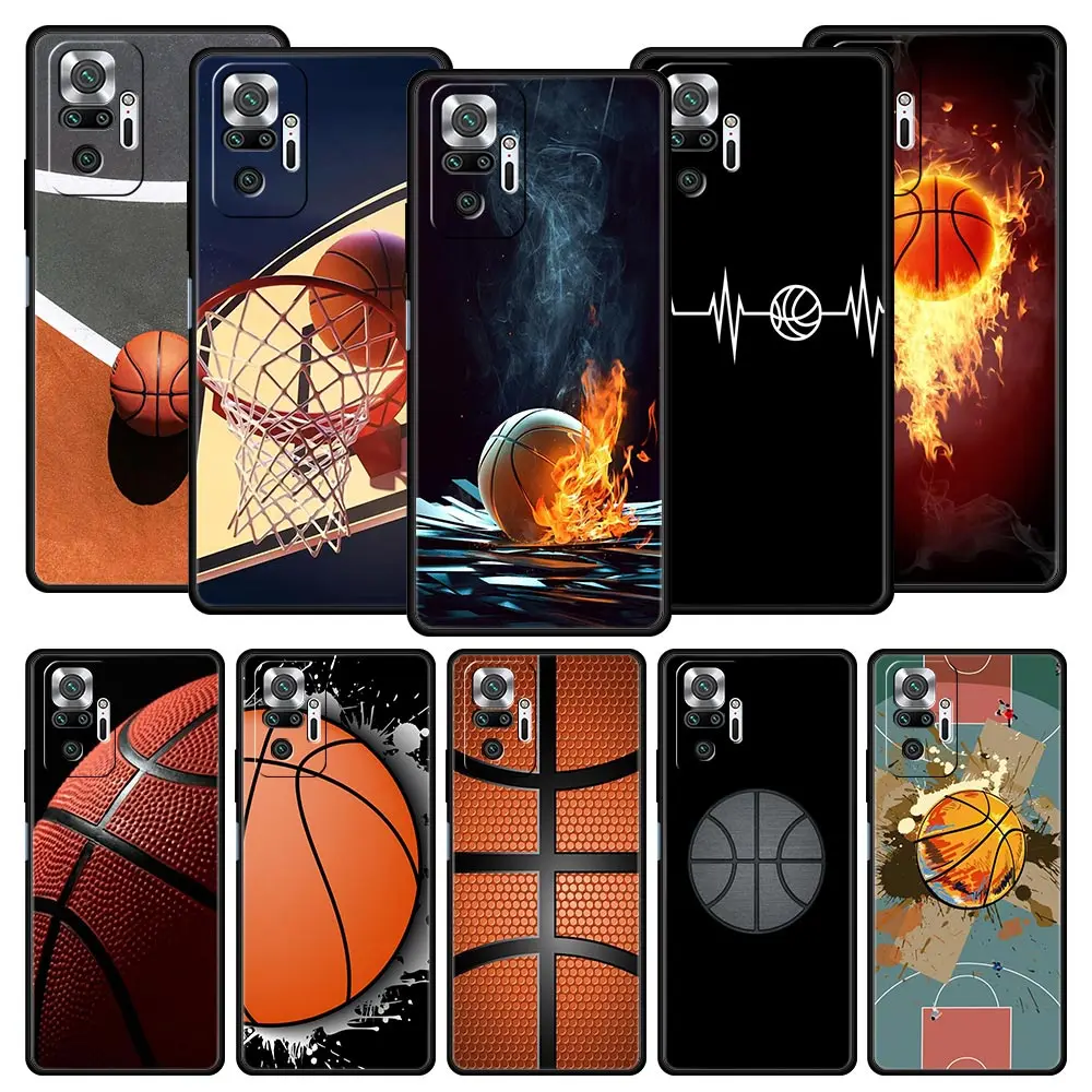 Cassa del telefono del numero del cestino del basket per Xiaomi Redmi Note 12 11 10 Pro Plus 10S 9S 9 9T 8T 9C 9A 8 7 K40 Gaming Soft Cover