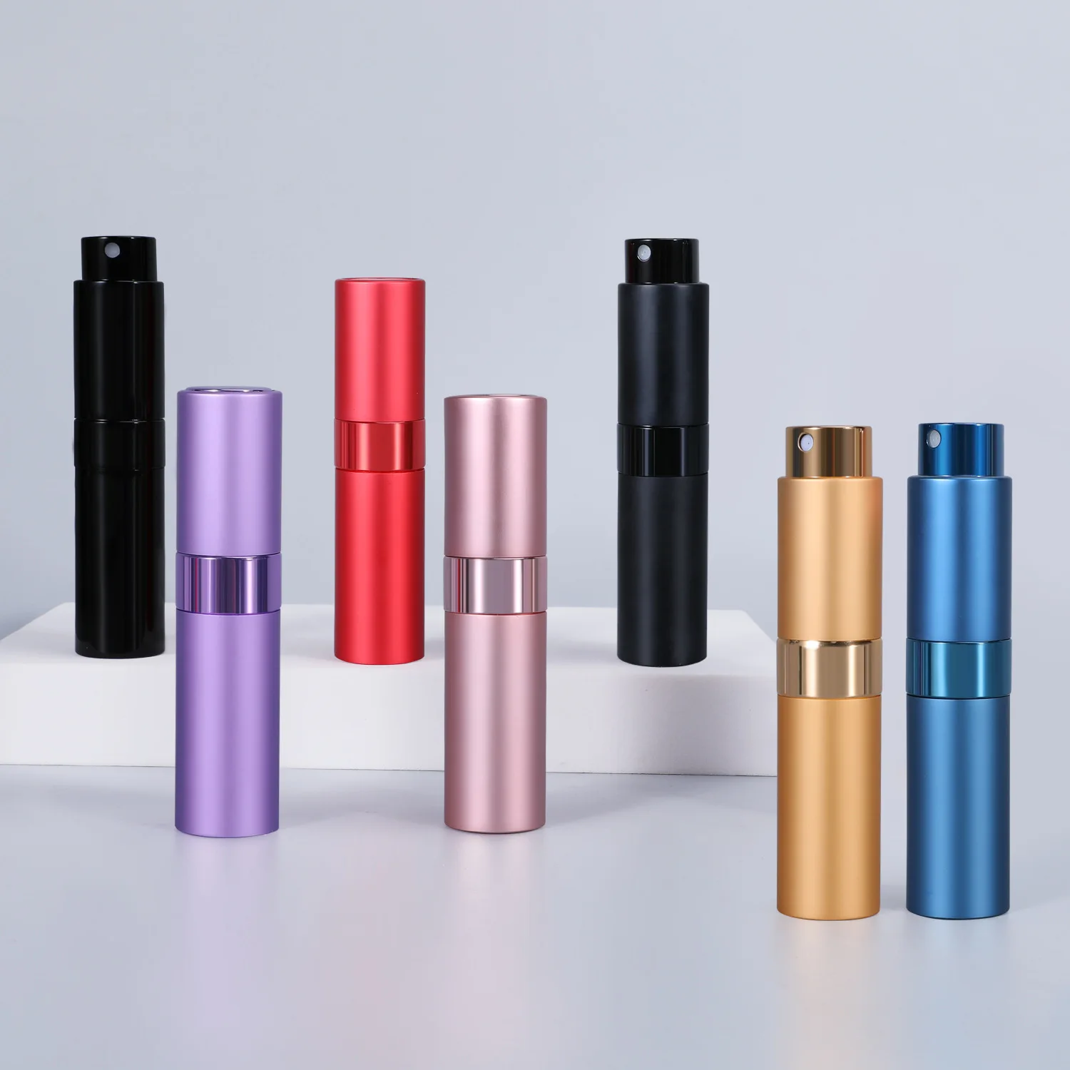 8ml Metall Aluminium nachfüllbare Parfüm flasche kosmetische Sprüh flasche tragbare leere Zerstäuber Parfüm Reise flasche Image