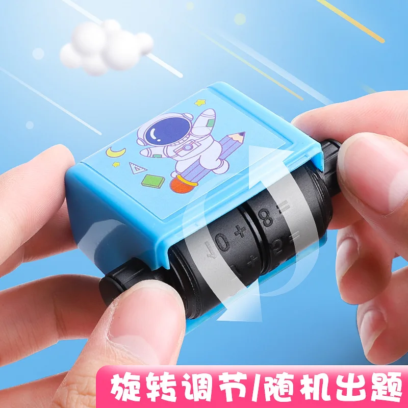 Additions- und Subtraktions-Rollstempel, Multiplikations- und Divisionsübungsaufgaben, Mathe-Stempel, Grundschule, Mentalrechnen Image