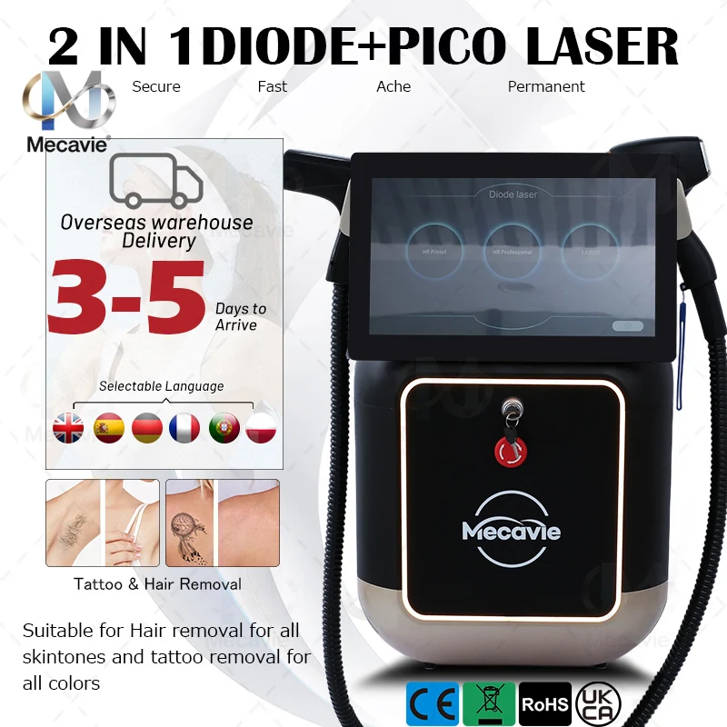 Professionelle Dioden-Eis-Titan-Laser-Körperhaarentfernungsmaschine 808 nm 755 nm Alexandria IPL 2024 Tragbares Gerät Permanent 3000 W Image