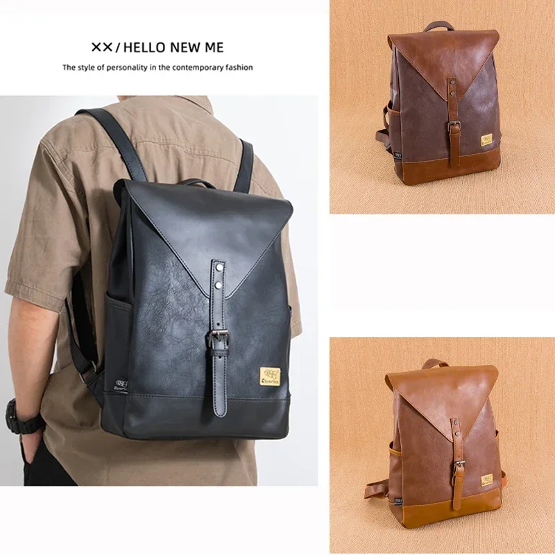 Mode femmes sac à dos homme voyage sac à dos grand ordinateur portable Shopping sac de voyage Mochilas école hommes en cuir sac d'école d'affaires