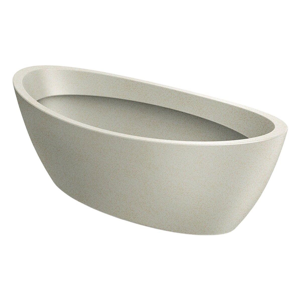Prosperplast - Blumentopf aus Rotationsgeformtes Polyethylen 16L 60x28x20cm in farbe Sandweiß - Aria Oval ETHICK Image