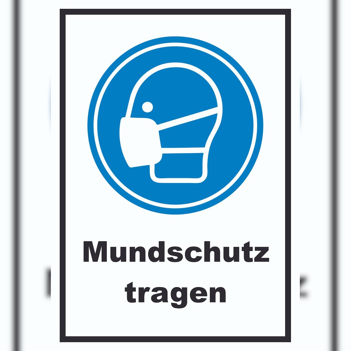 HB-Druck Mundschutz tragen Schild A5 (148x210mm) Image
