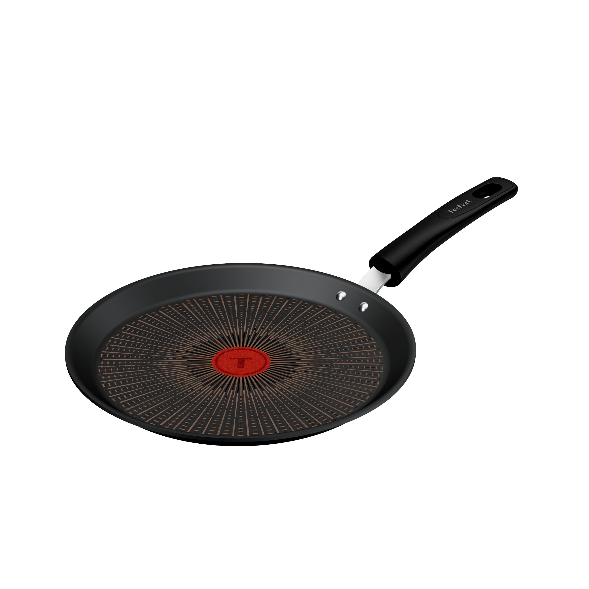 Crêpepfanne TEFAL "Experience", schwarz, B:26,4cm H:8,2cm L:43,4cm Ø:25cm, Pfannen, FusionCore Antihaftversiegelung, Induktion, Temperaturanzeiger Image