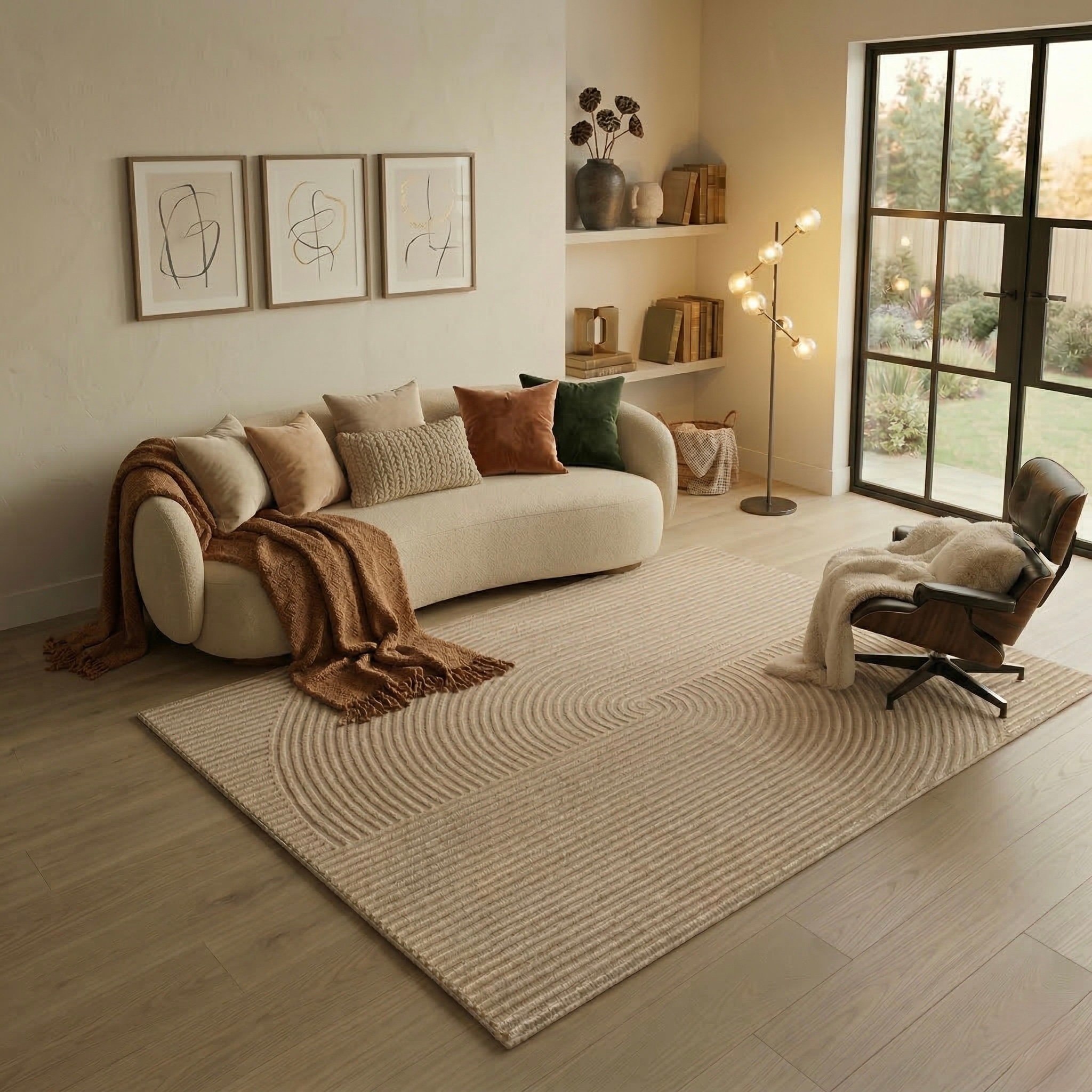 Teppich SEHRAZAT "Rio 1700", beige, B:120cm H:7mm L:170cm, Polyester, Teppiche, Teppich Image